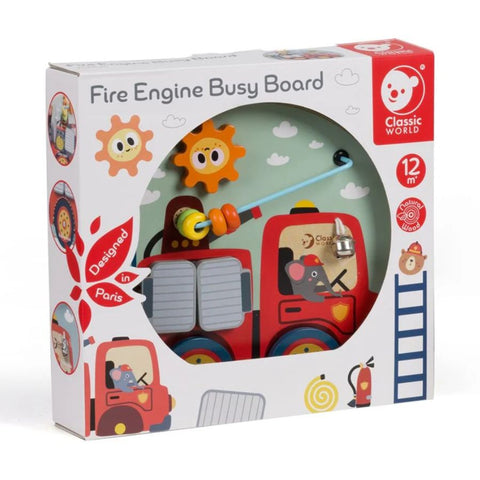 Classic World Fire Engine Busy Board – Fun & Learning for 12 Months + | KidzInc Australia