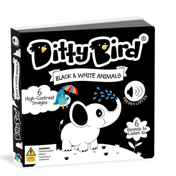 Ditty Bird Black & White Animals Board Book for Babies | KidzInc 3