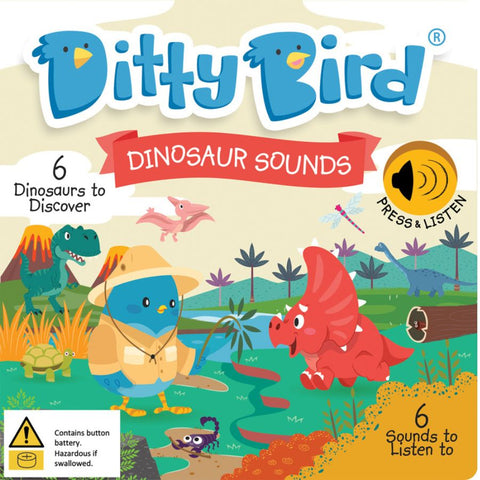 Ditty Bird Dinosaur Sounds Board Book | KidzInc Australia