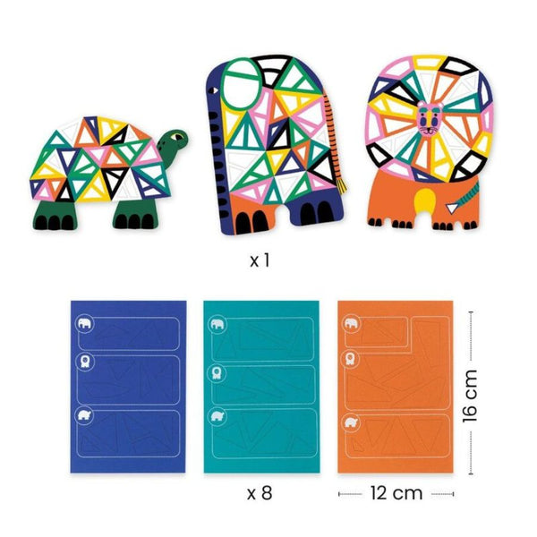 Djeco Africa Foam Mosaic Collage – Creative Craft for Kids 4 years + | KidzInc Australia 4