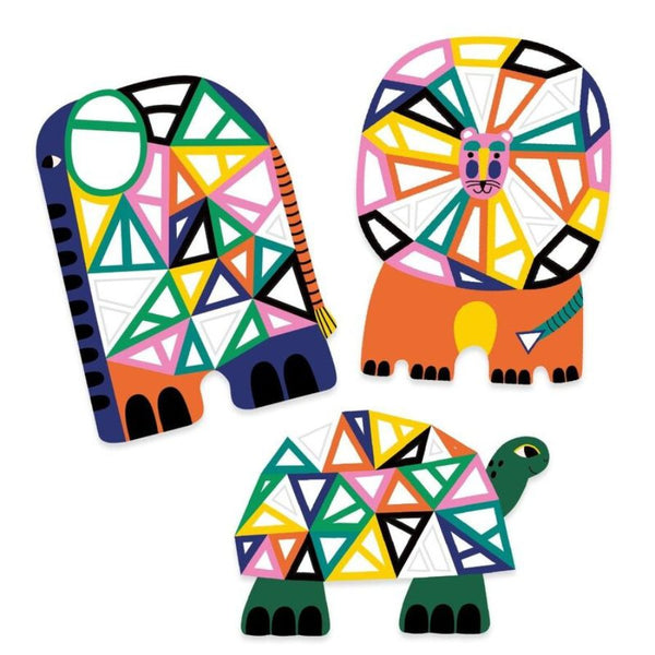 Djeco Africa Foam Mosaic Collage – Creative Craft for Kids 4 years + | KidzInc Australia 2