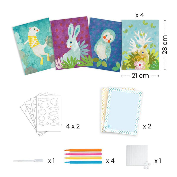 Djeco Blotting Paper Drawing Set | Creative & Fun Art Activity for Kids | KidzInc Australia 3