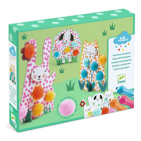 Djeco Dots and Pompoms In the Grass | Toddler Craft 18m+ | KidzInc Australia