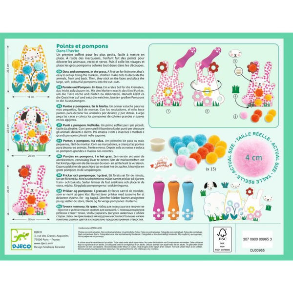 Djeco Dots and Pompoms In the Grass | Toddler Craft 18m+ | KidzInc Australia 6