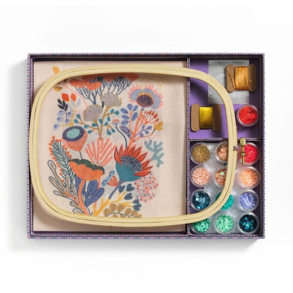 Djeco Atelier 58 Floral Beadwork Embroidery Kit | Ages 15+ | KidzInc Australia 7