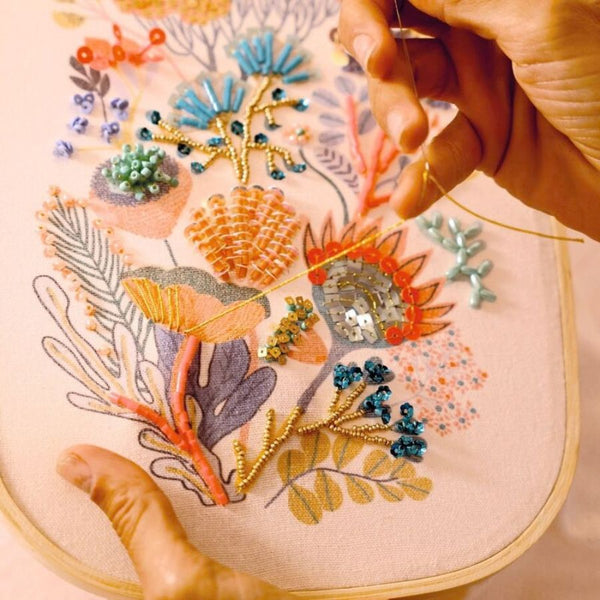Djeco Atelier 58 Floral Beadwork Embroidery Kit | Ages 15+ | KidzInc Australia 5