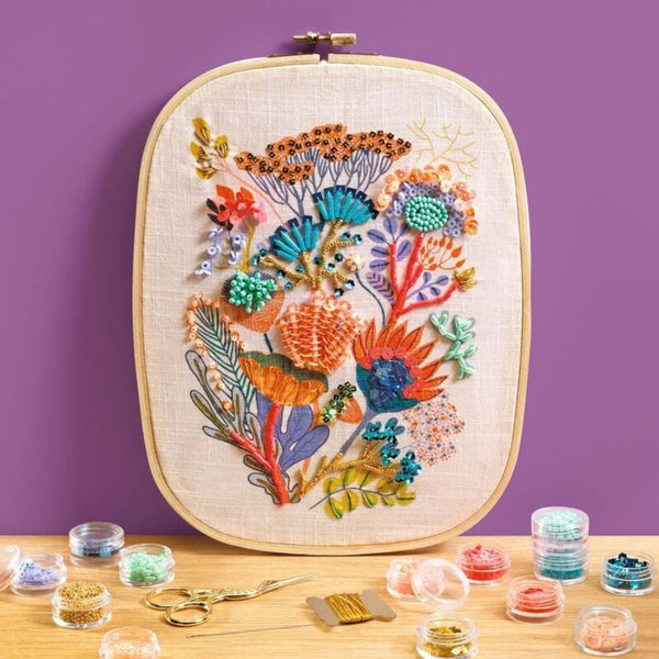 Djeco Atelier 58 Floral Beadwork Embroidery Kit | Ages 15+ | KidzInc Australia 3