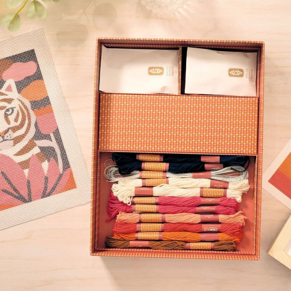 Djeco Atelier 64 Tiger Needlepoint Kit | Beginner Craft Set 15 Years + | KidzInc Australia 7