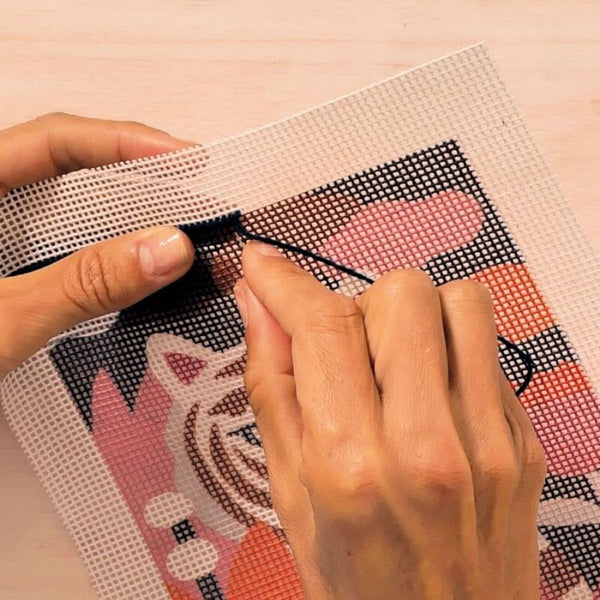 Djeco Atelier 64 Tiger Needlepoint Kit | Beginner Craft Set 15 Years + | KidzInc Australia 5