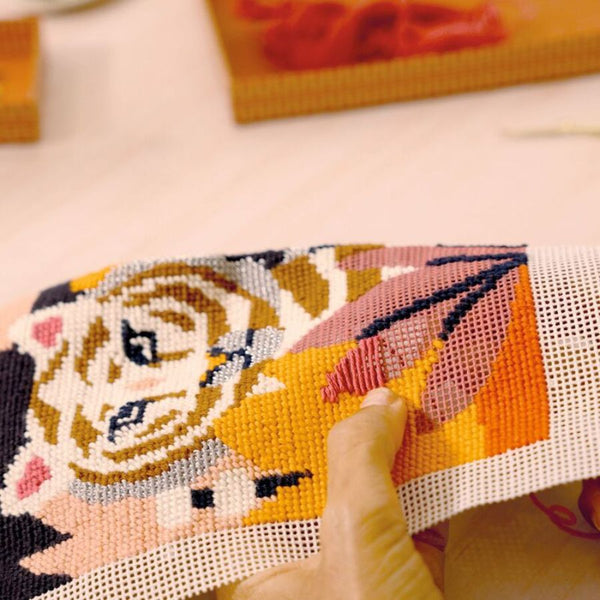 Djeco Atelier 64 Tiger Needlepoint Kit | Beginner Craft Set 15 Years + | KidzInc Australia 4