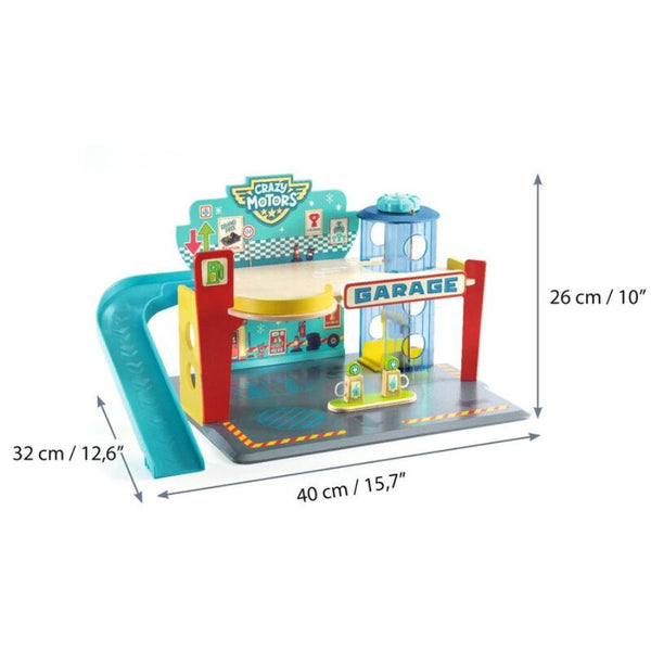 Djeco Crazy Motors Garage – Wooden Toys - Eco Playset for Kids 3+ | KidzInc Australia 2