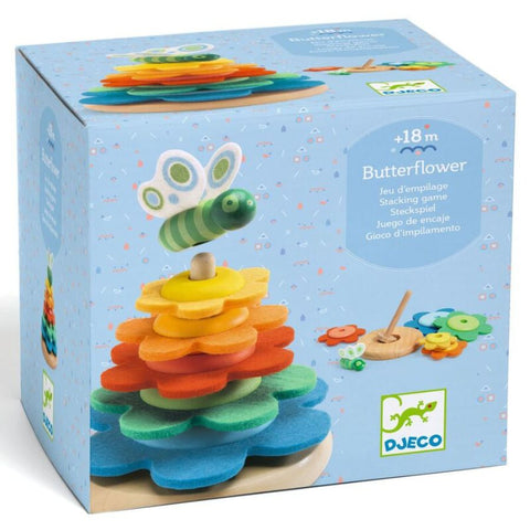 Djeco Butterflower Colourful Stacker | Educational Toys for Toddlers