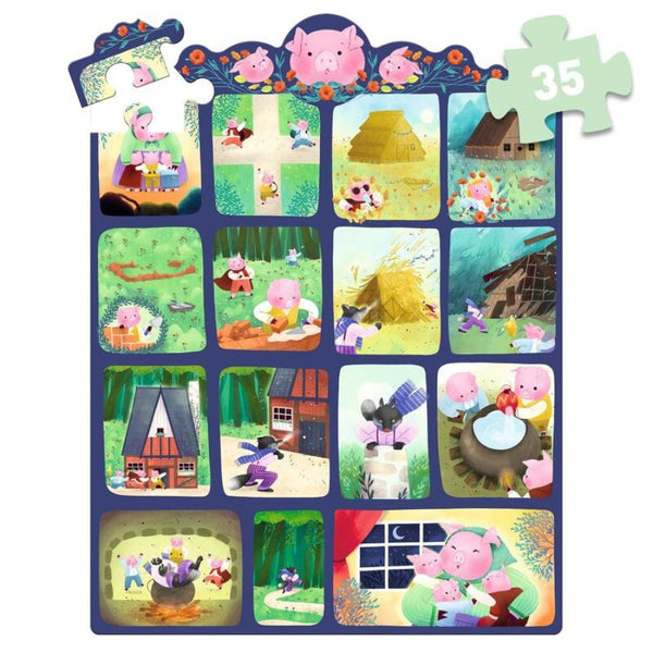 Djeco The Three Little Pigs 35-Piece Story Puzzle | KidzInc Australia 3