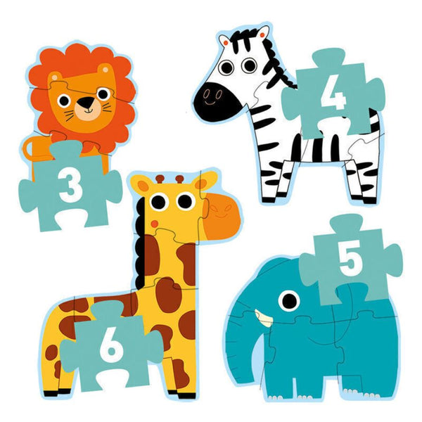 Djeco Jungle Giant Puzzle for Toddlers | 3, 4, 5, 6 Piece Puzzles | KidzInc Australia 3