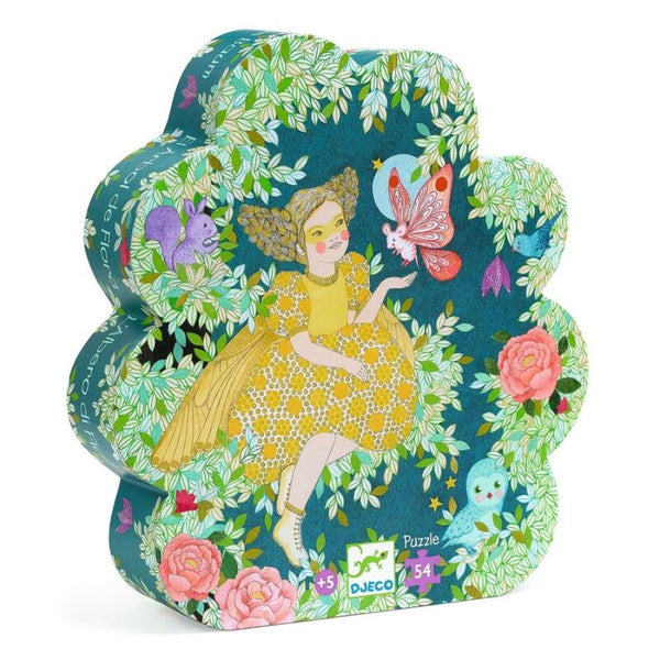 Djeco Flora’s Tree 54-Piece Silhouette Puzzle – Fairy Adventure for Kids | KidzInc Australia