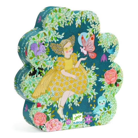 Djeco Flora’s Tree 54-Piece Silhouette Puzzle – Fairy Adventure for Kids | KidzInc Australia