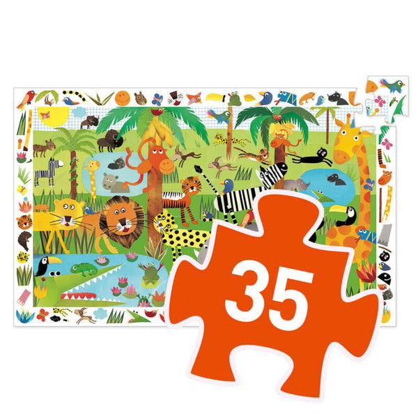 Djeco Jungle 35-Piece Observation Puzzle | Learn & Explore | KidzInc Australia 4