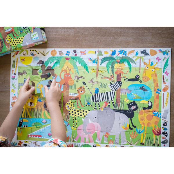 Djeco Jungle 35-Piece Observation Puzzle | Learn & Explore | KidzInc Australia 2