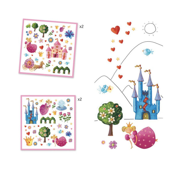 Djeco Princess Marguerite 160 Stickers | KidzInc Australia 2