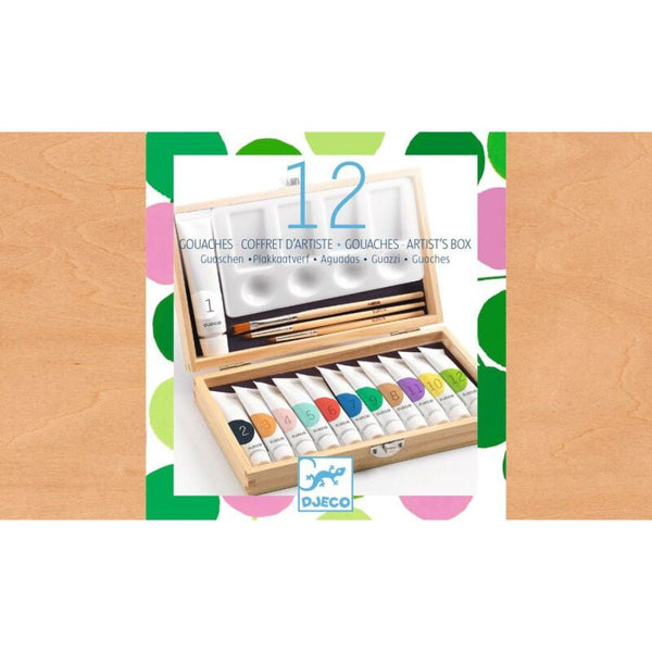 Djeco Artist's Box with 12 Gouache Tubes | KidzInc Australia 2