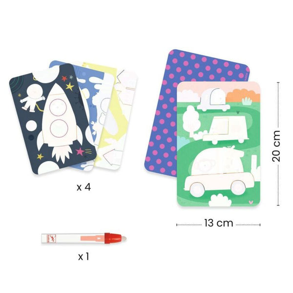 Djeco On The Road Water Colouring Set | Reusable Magic for Toddlers | KidzInc Australia 4