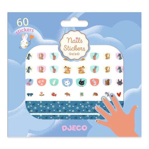 Djeco 60 Cutie Nail Stickers | Easy & Fun Nail Decorations for Kids | KidzInc Australia