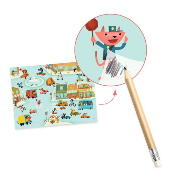 Djeco Asphalt Construction & Racing 100 Decals with 3 Backgrounds | KidzInc Australia 4