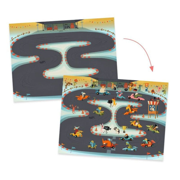 Djeco Asphalt Construction & Racing 100 Decals with 3 Backgrounds | KidzInc Australia 3