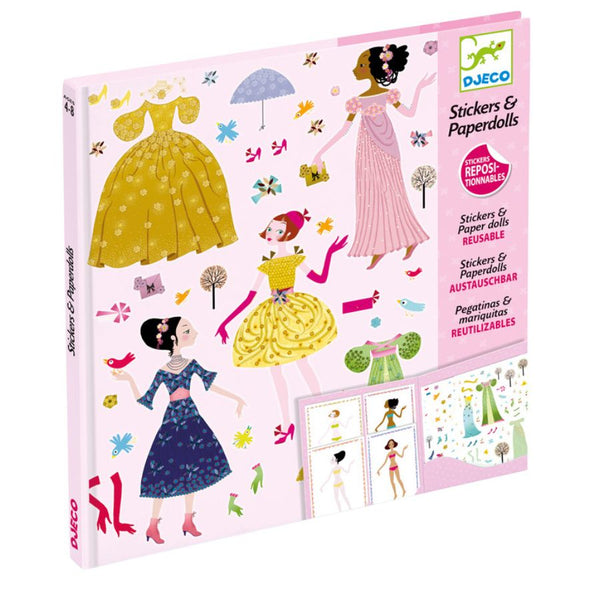 Djeco Dresses Through Seasons Stickers And Paper Dolls | KidzInc Australia