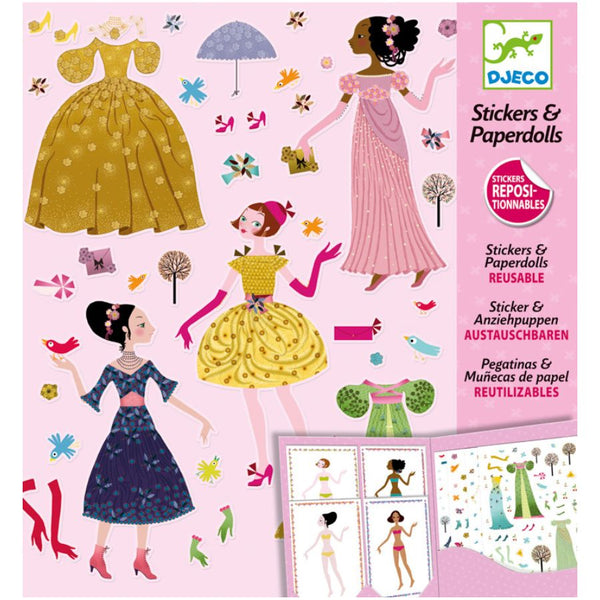 Djeco Dresses Through Seasons Stickers And Paper Dolls | KidzInc Australia 2