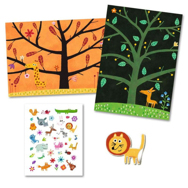 Djeco Tree Climb 30 piece Reusable Puffy Stickers Set for Kids | KidzInc Australia 4