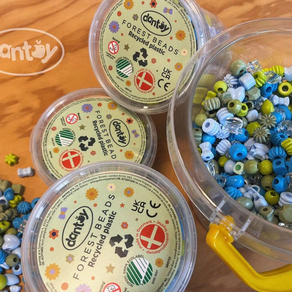 Dantoy Pastel Recycled Beads Forest Colours 280pcs | Eco Beads for Kids | KidzInc Australia 2