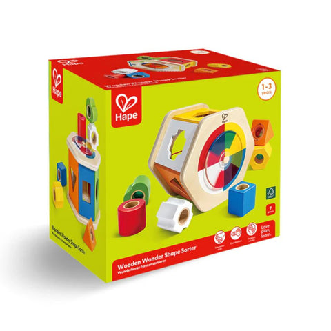 Hape Toys Wooden Wonder Shape Sorter Toy for Toddlers 1–3 Years | KidzInc Australia