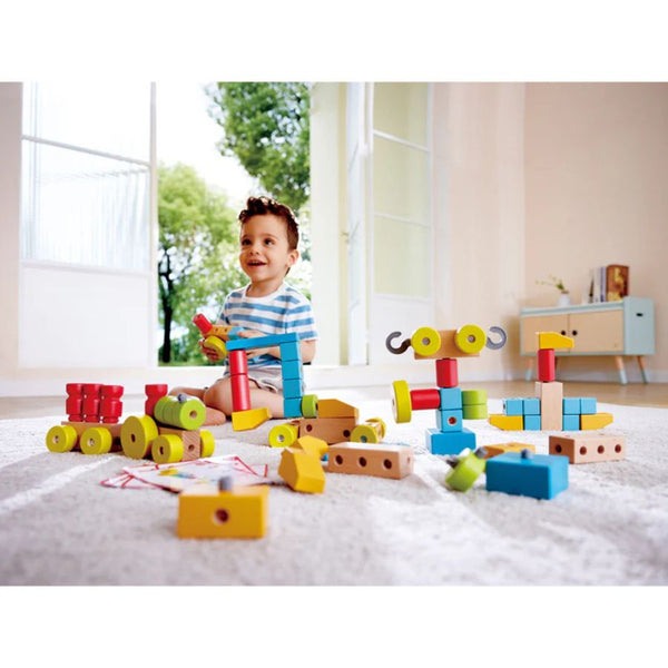 Hape Toys Infinite Imagination Wooden Building Blocks Set 18 months + | KidzInc Australia 2
