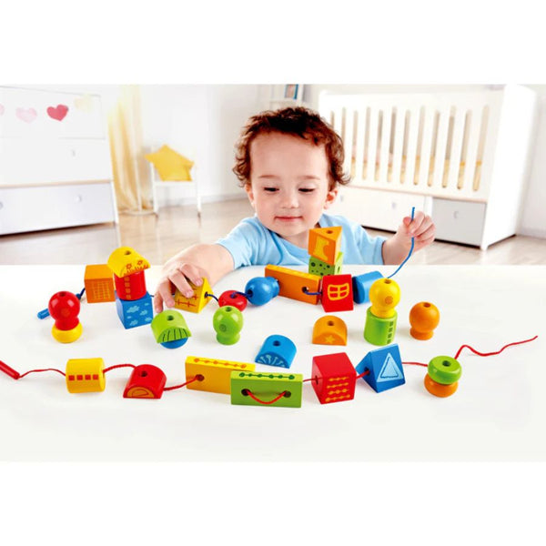 Hape String-Along Shapes Fun & Educational Lacing Toy | KidzInc Australia 2