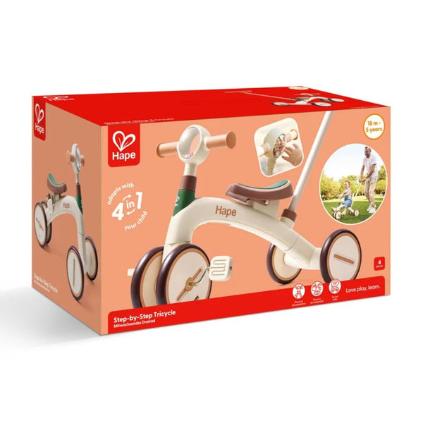 Hape Step-by-Step Tricycle | 4-in-1 Trike | 18 Months+ | KidzInc Australia 3