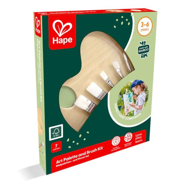 Hape Art Palette & Brush Kit – Kids Painting Set 3 to 6 Years | KidzInc Australia
