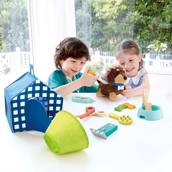 Hape Puppy Care Clinic Vet Set | Toy Vet Kit | Ages 3+ | KidzInc Australia 2