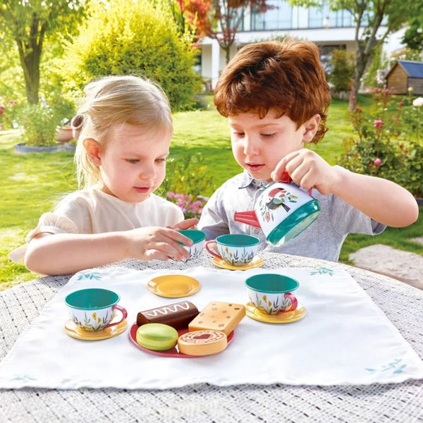 Hape Tea Time Playset | Kids Pretend Play Tea Set | KidzInc Toy Store 2