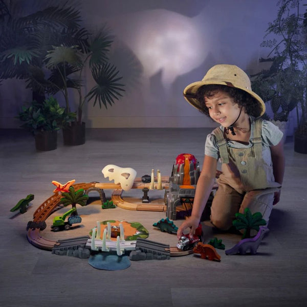 Hape Dino Railway Adventure Set – Wooden Train | KidzInc Australia 3