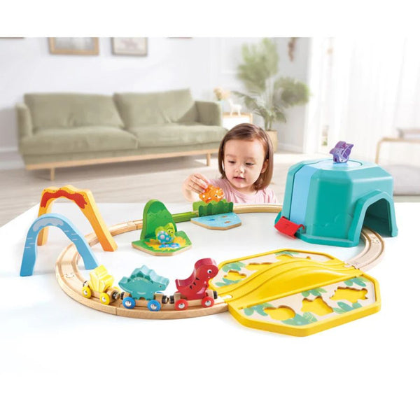 Hape Dinosaur Train Bucket Set – Interactive Wooden Railway Toy | KidzInc Australia 3