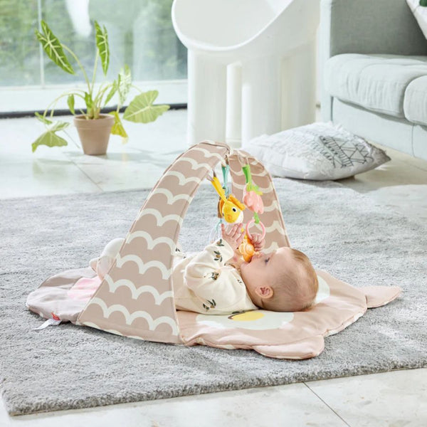 Hape Owl Bed Oscar Baby Gym – Soft Play Mat with Teether & Rattle | KidzInc Australia 3