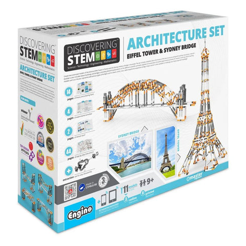 Engino STEM Architecture Set – Build Eiffel Tower & Sydney Bridge | KidzInc