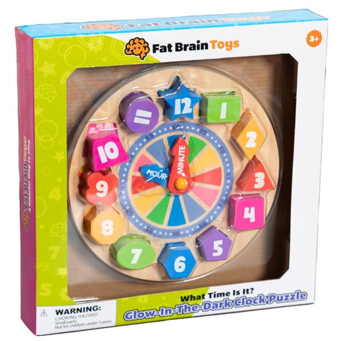 Fat Brain Toys What Time Is It? Glow-In-The-Dark Clock Puzzle| KidzInc 3