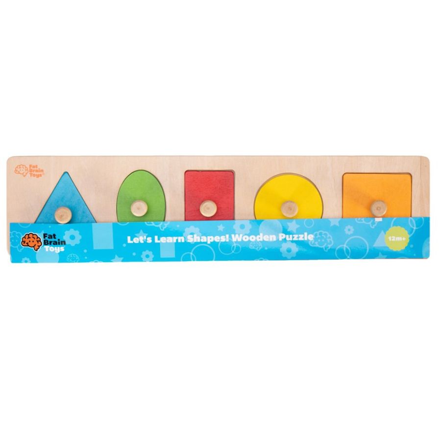 Fat Brain Toys Let's Learn Shapes! Wooden Puzzle KidzInc Australia