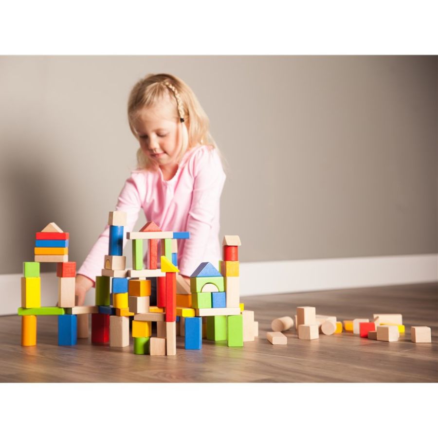 Fat Brain Toys Timberblocks 100 Piece Wooden Block Set | KidzInc Australia 3