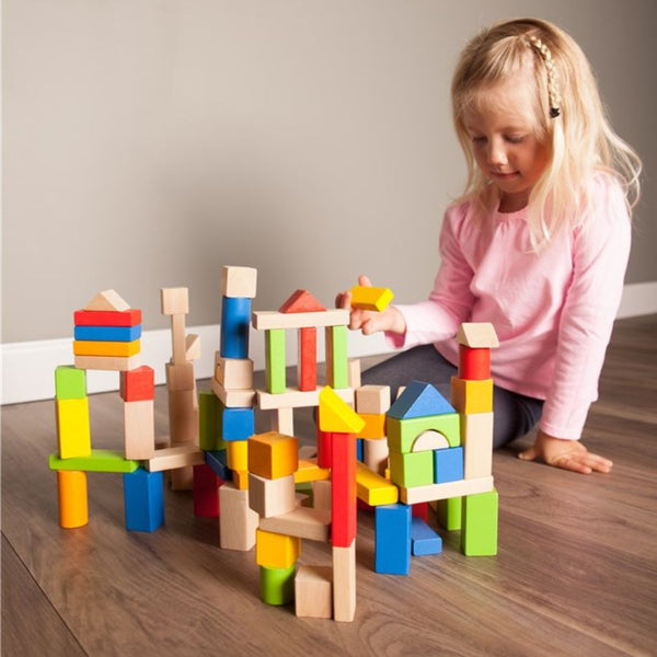Fat Brain Toys Timberblocks 100 Piece Wooden Block Set | KidzInc Australia 4