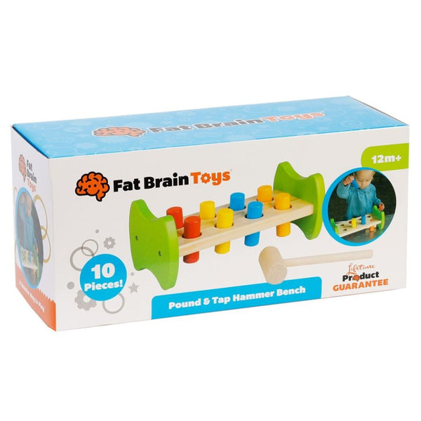 Fat Brain Toys Pound & Tap Hammer Bench Wooden Toys |KidzInc Australia