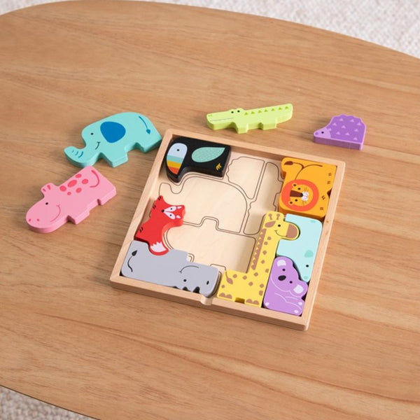 Fat Brain Toys Animal Block Puzzle | Wooden Toys | KidzInc Australia 3