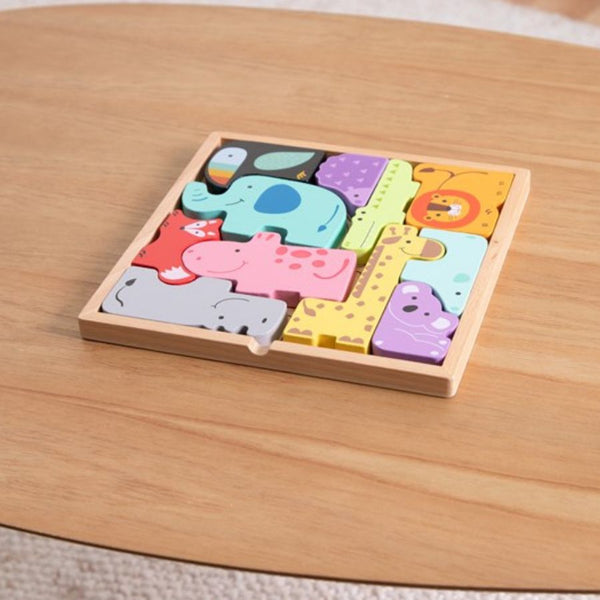 Fat Brain Toys Animal Block Puzzle | Wooden Toys | KidzInc Australia 4